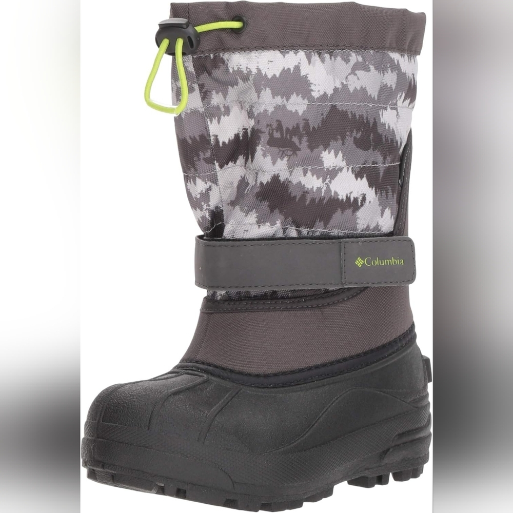 COLUMBIA WATERPROOF WINTER BOOTS SNOW BOOTS GREY BLACK CAMO BIG KIDS SIZE 5 - Picture 16 of 16